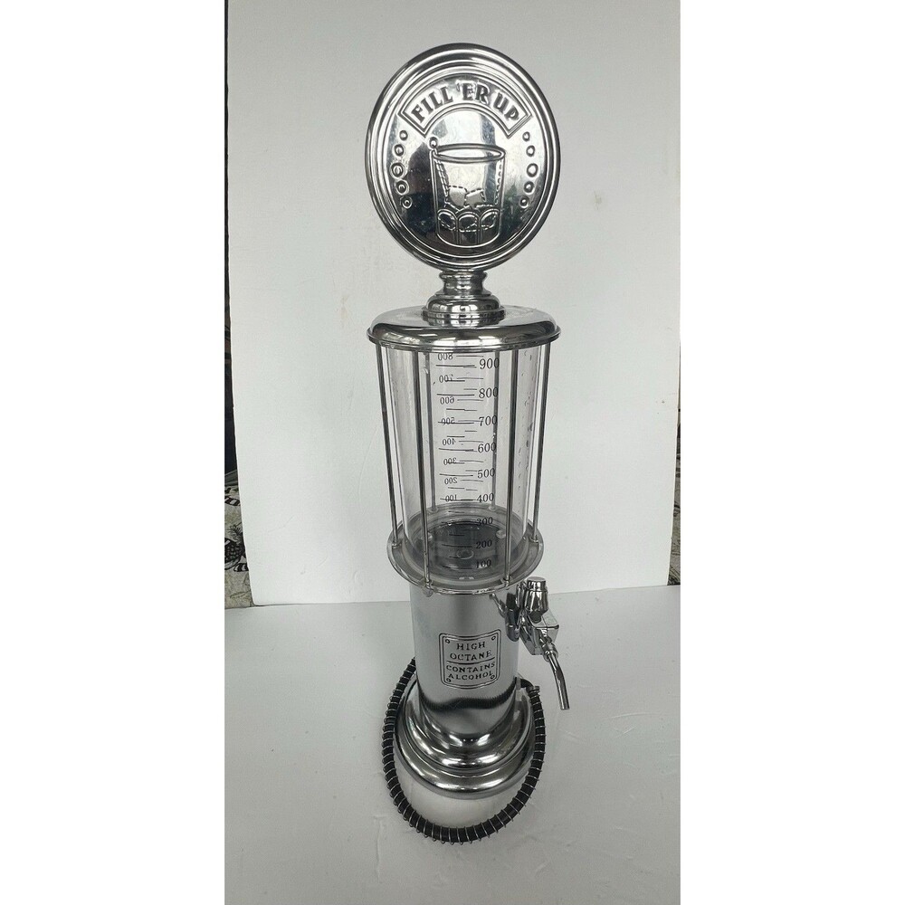 Godinger Fill Er Up Gas Pump Liquor Dispenser Decanter Vintage Barware Bar Decor